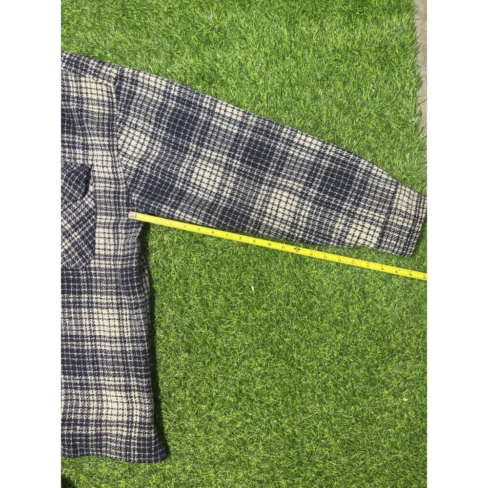 Vintage 90s World Culture Wool Blend Plaid Shirt Jacket Shacket Men's: XL